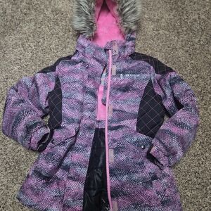 Free Country Pink and Black Kids Raincoat